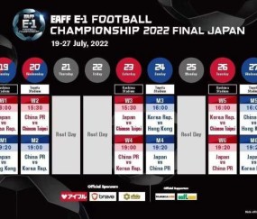 极速电竞app-2022东亚杯赛程敲定：中国男足7月20日首战韩国队